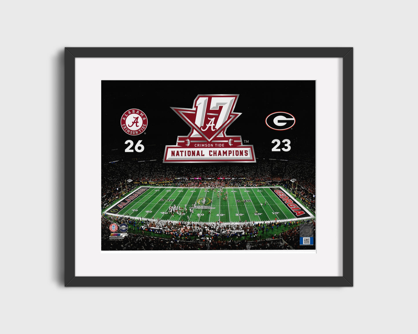Alabama Autograph Print - 2017 National Champions - Dawgs Put Down