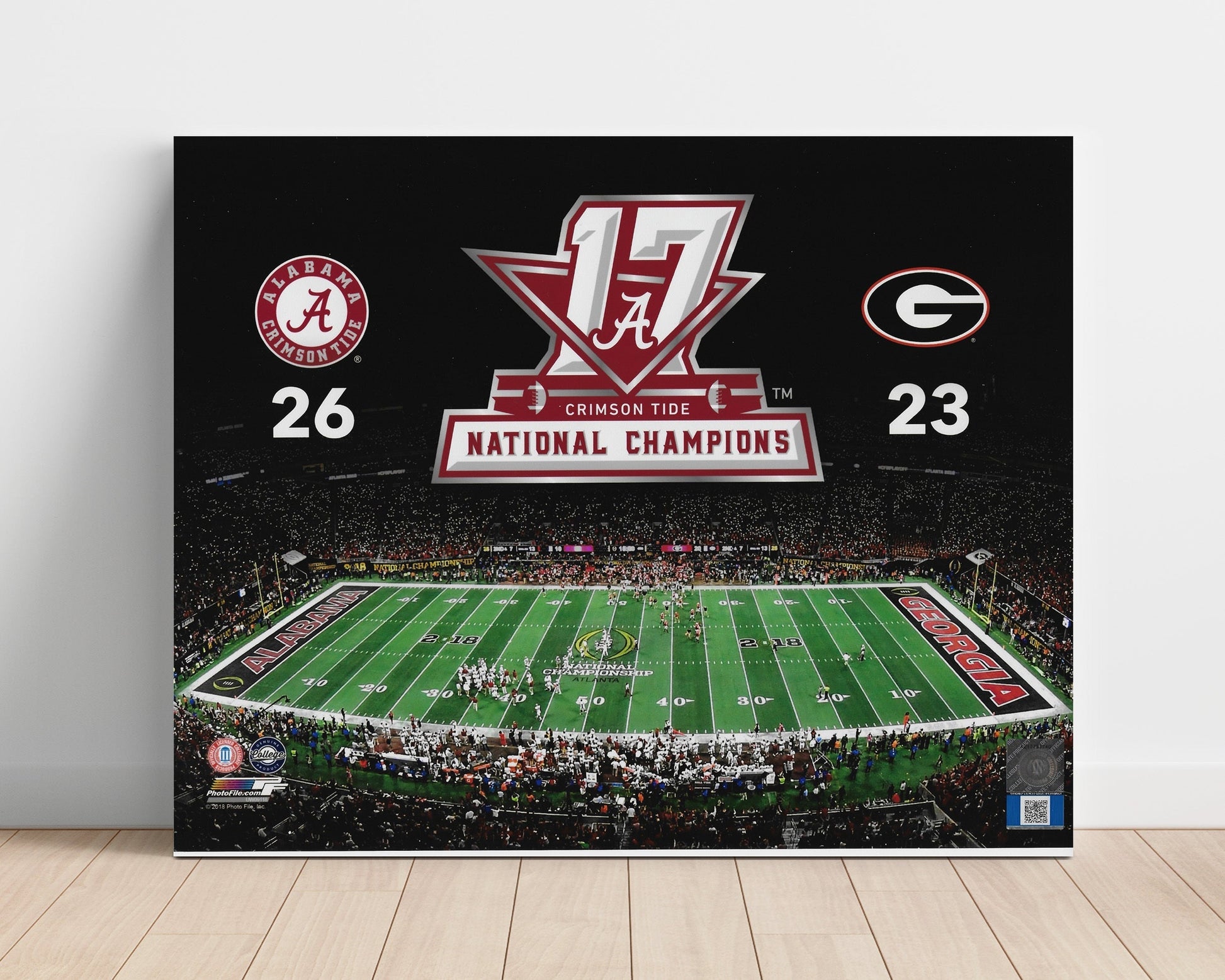 Alabama Autograph Print - 2017 National Champions - Dawgs Put Down College FSPrints Poster 16x20