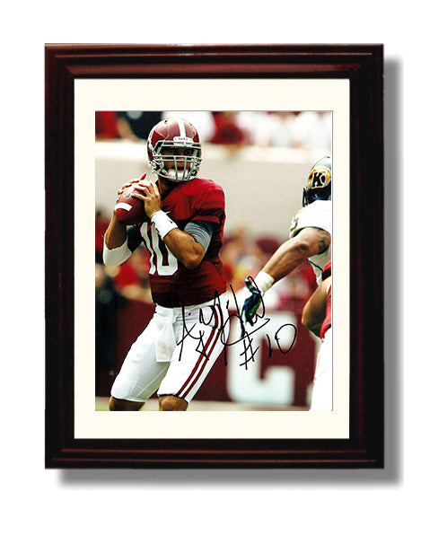 Alabama Autograph Print - AJ McCarron Celebration - Cigar Victory