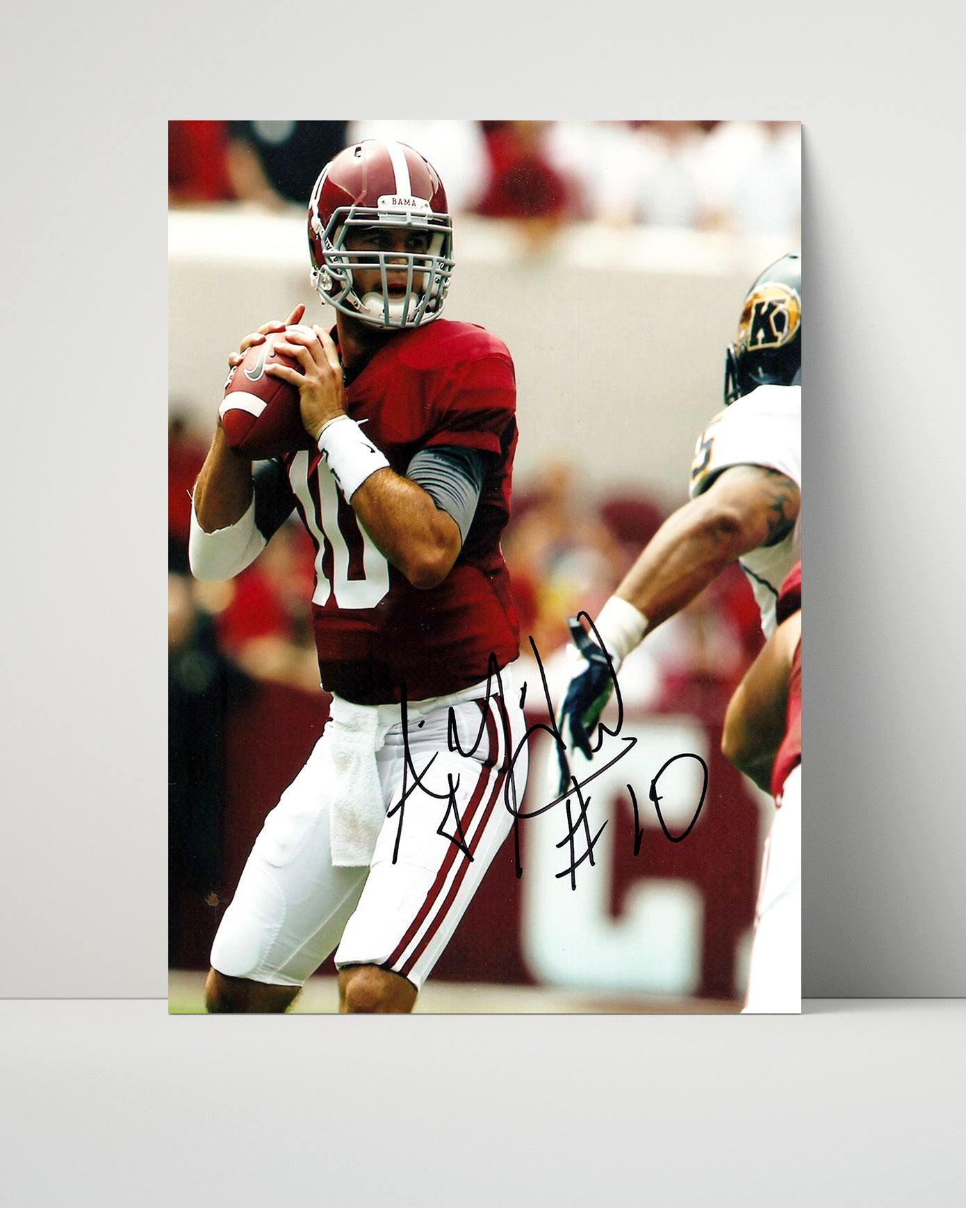 Alabama Autograph Print - AJ McCarron Celebration - Cigar Victory