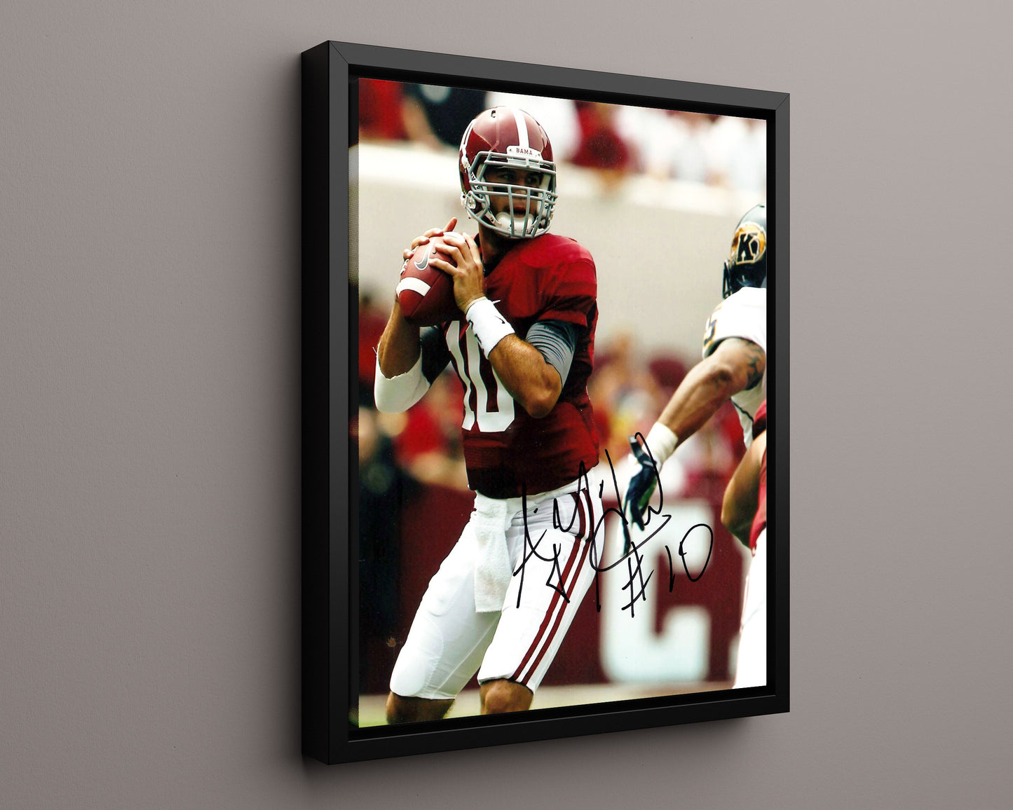 Alabama Autograph Print - AJ McCarron Celebration - Cigar Victory