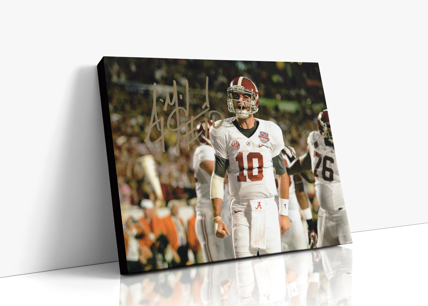 Alabama Autograph Canvas - AJ McCarron - Yeah