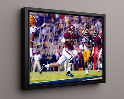 Alabama Autograph Print - AJ McCarron - Celebration College FSPrints Floating Canvas 16x20