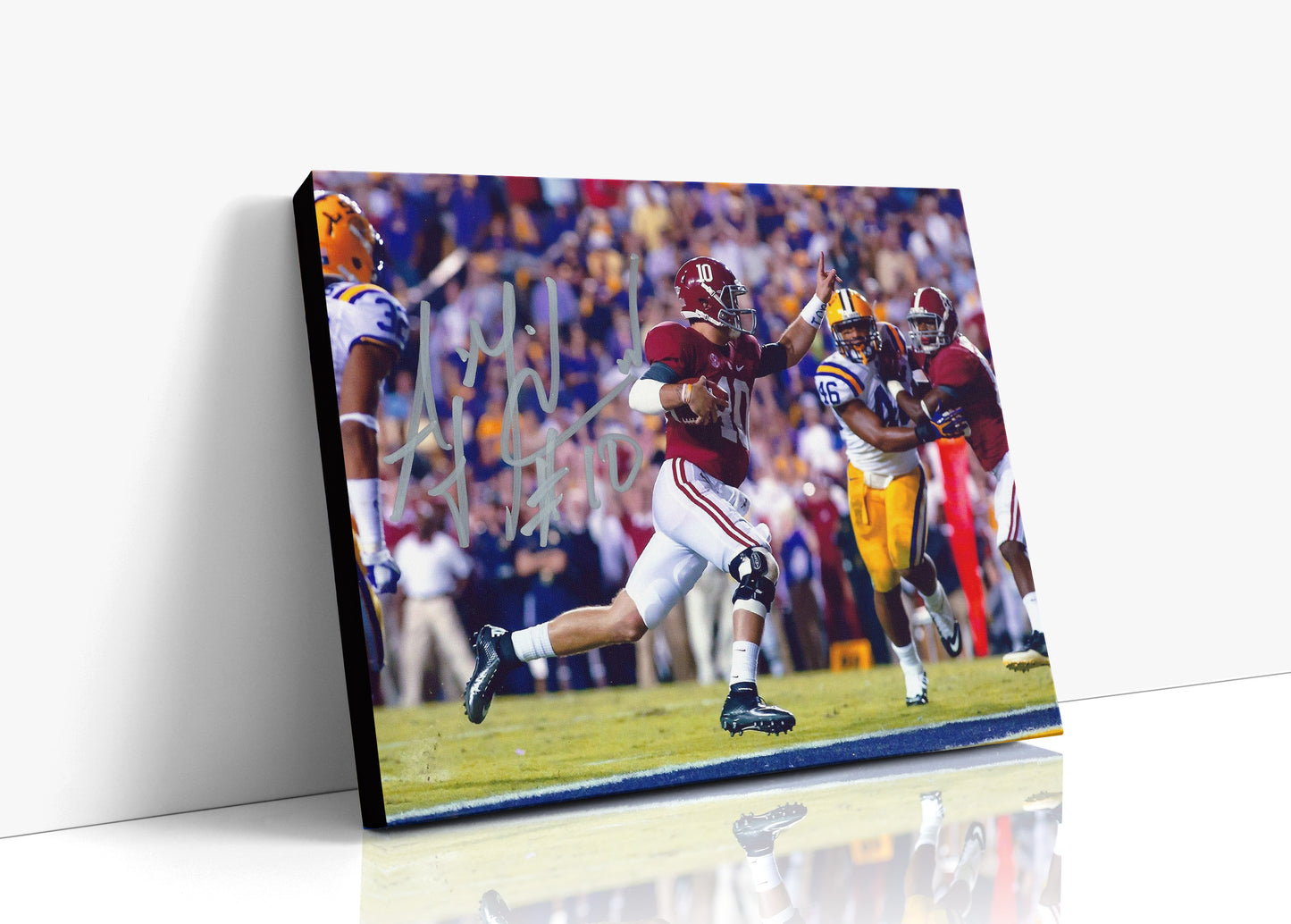 Alabama Autograph Canvas - AJ McCarron Winning Score - Tiger Tamer 2013