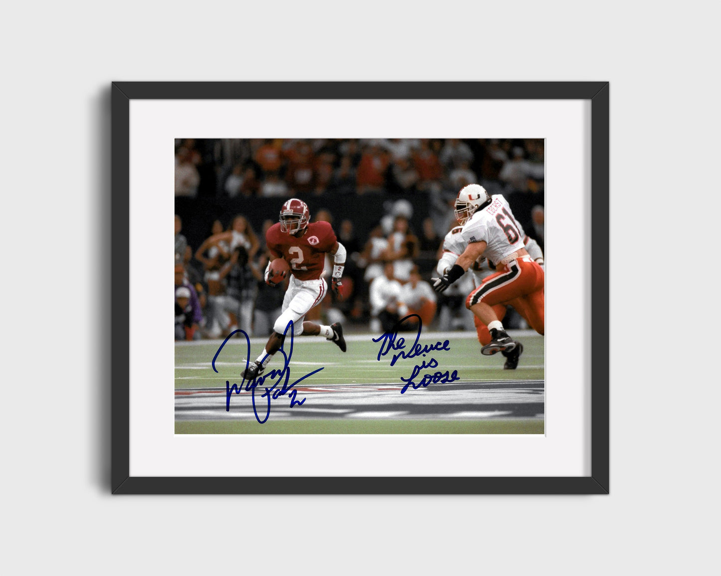 Alabama Autograph Print - Alabama - David Palmer - Long View Running The Ball - Signed The Deuce Is Loose - Landscape - Crimson Glory