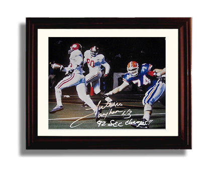 Alabama Autograph Print - Antonio Langham Title Interception - 92 SEC Champs