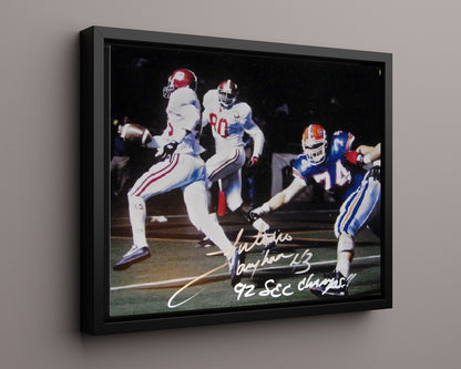 Alabama Autograph Print - Antonio Langham Title Interception - 92 SEC Champs