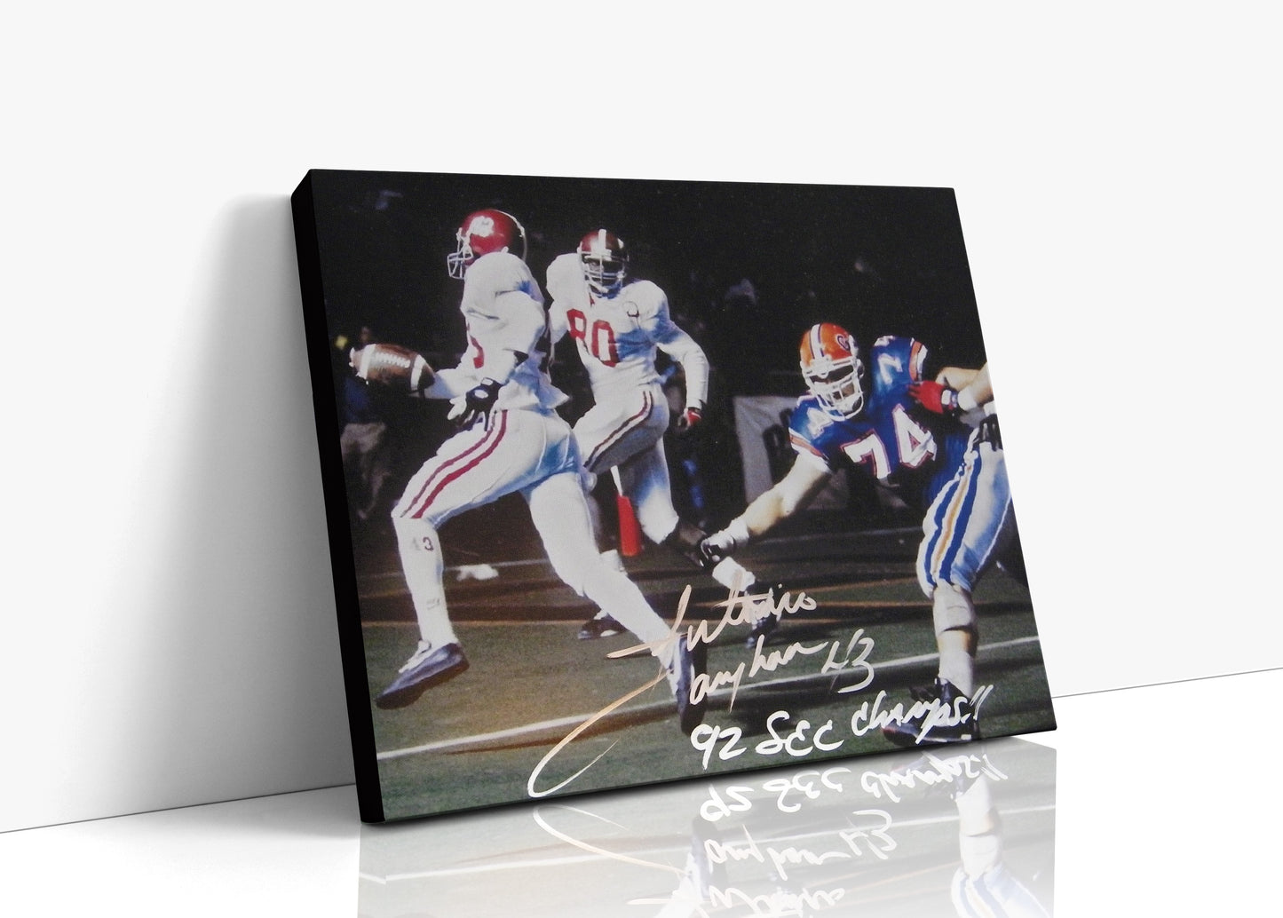 Alabama Autograph Canvas - Antonio Langham Run - 92 SEC Champs