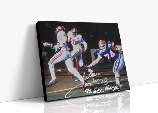 Alabama Autograph Canvas - Antonio Langham Run - 92 SEC Champs