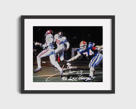 Alabama Autograph Print - Antonio Langham Title Interception - 92 SEC Champs