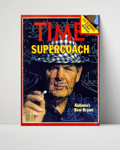 Alabama Autograph Print - Bear Bryant Classic - Houndstooth Legend