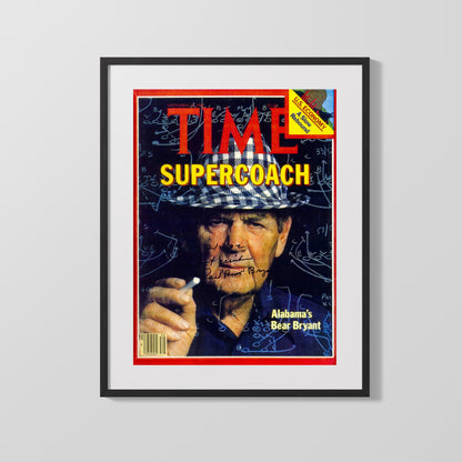Alabama Autograph SI Print - Bear Bryant - Supercoach