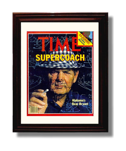 Alabama Autograph Print - Bear Bryant Classic - Houndstooth Legend