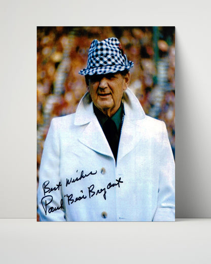 Alabama Football Print - Bear Bryant Sideline Style - Houndstooth Legend
