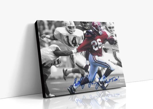 Alabama Autograph Canvas - Bobby Humphrey - Evading The Tackle