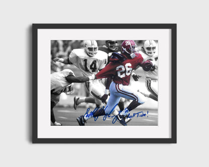 Alabama Autograph Print - Bobby Humphrey - Evading The Tackle