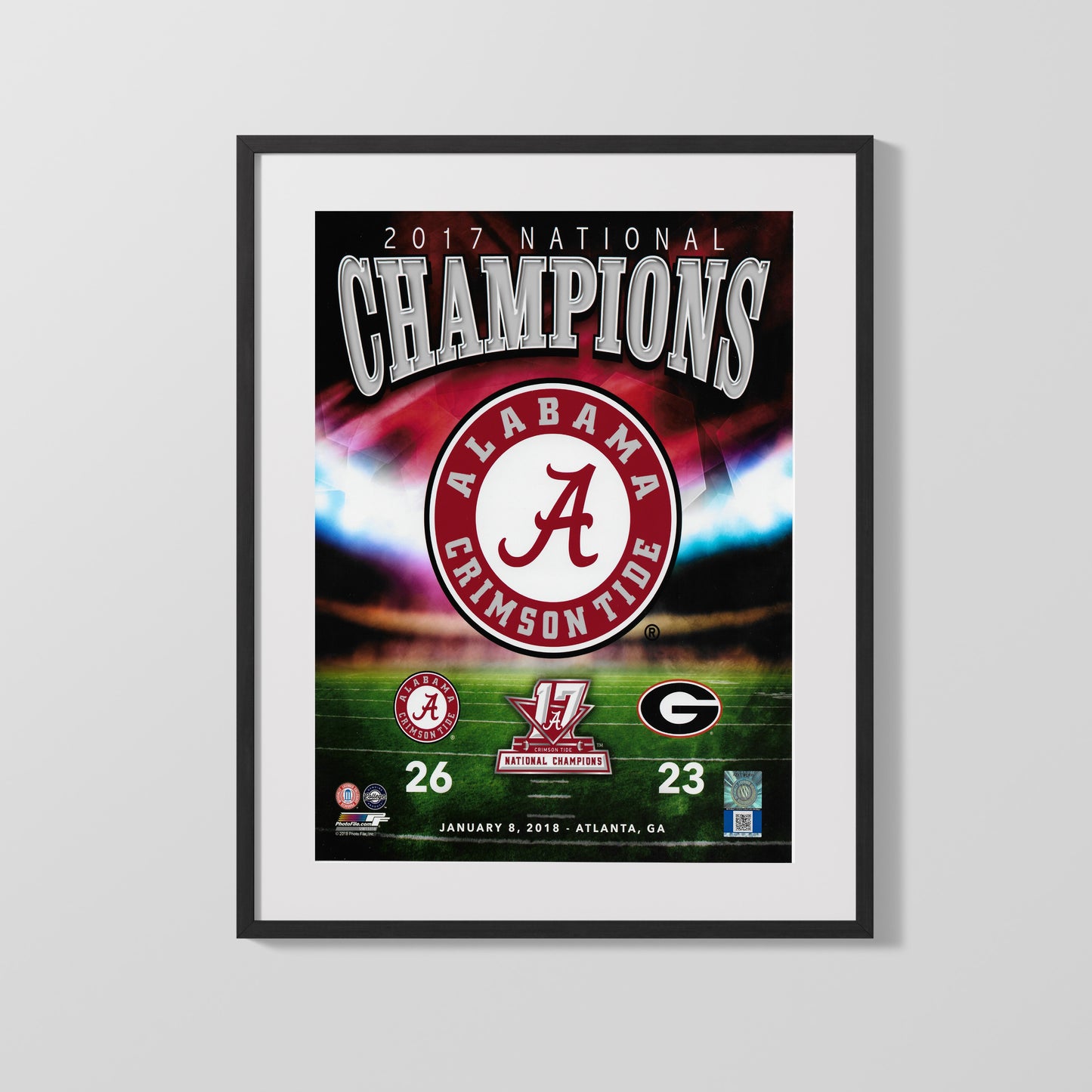 Alabama Autograph Print - Crimson Tide - 2017 National Champions 26-23