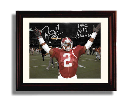 Alabama Autograph Print - David Palmer Arms Raised - 1992 Champs