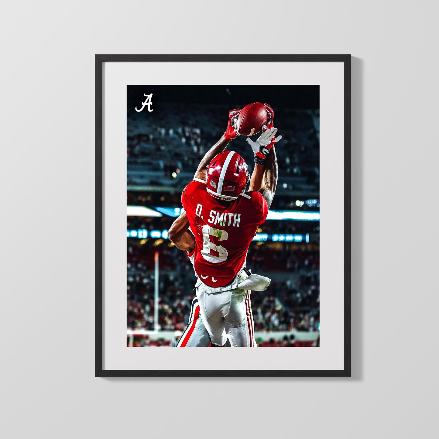 Alabama Autograph Print - DeVonta Smith - Championship Hands