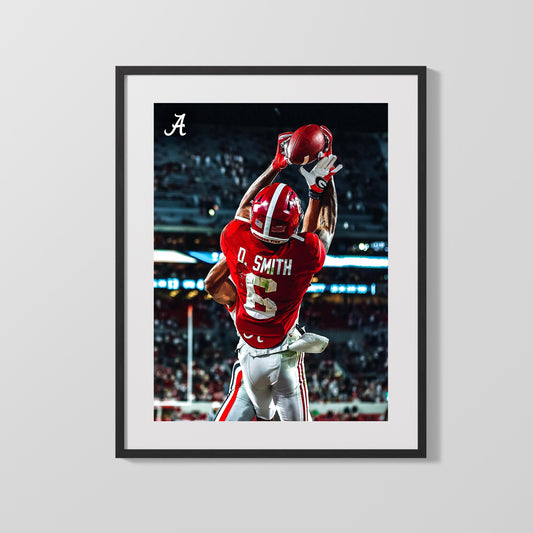 Alabama Autograph Print - DeVonta Smith - Championship Hands