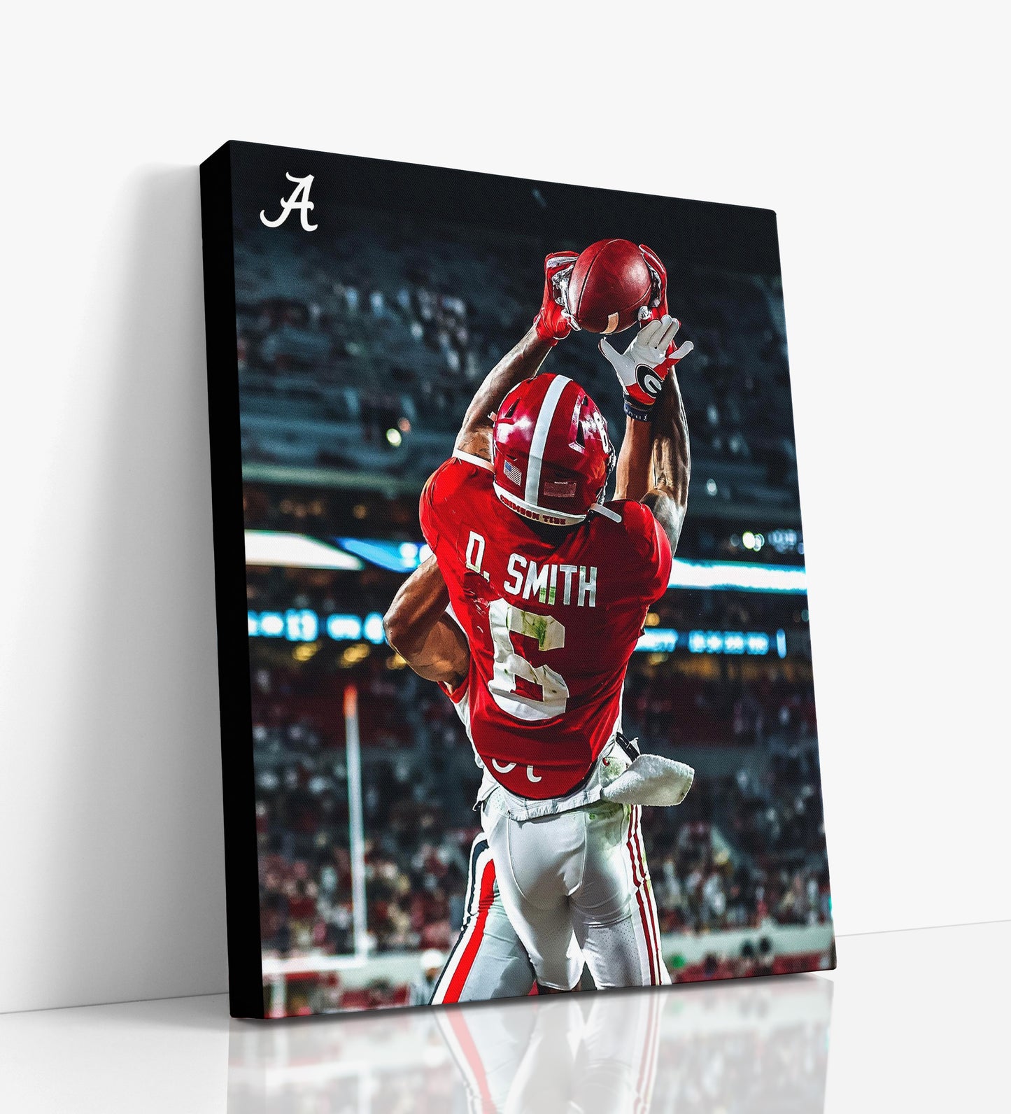 Alabama Autograph Canvas - DeVonta Smith - Championship Hands