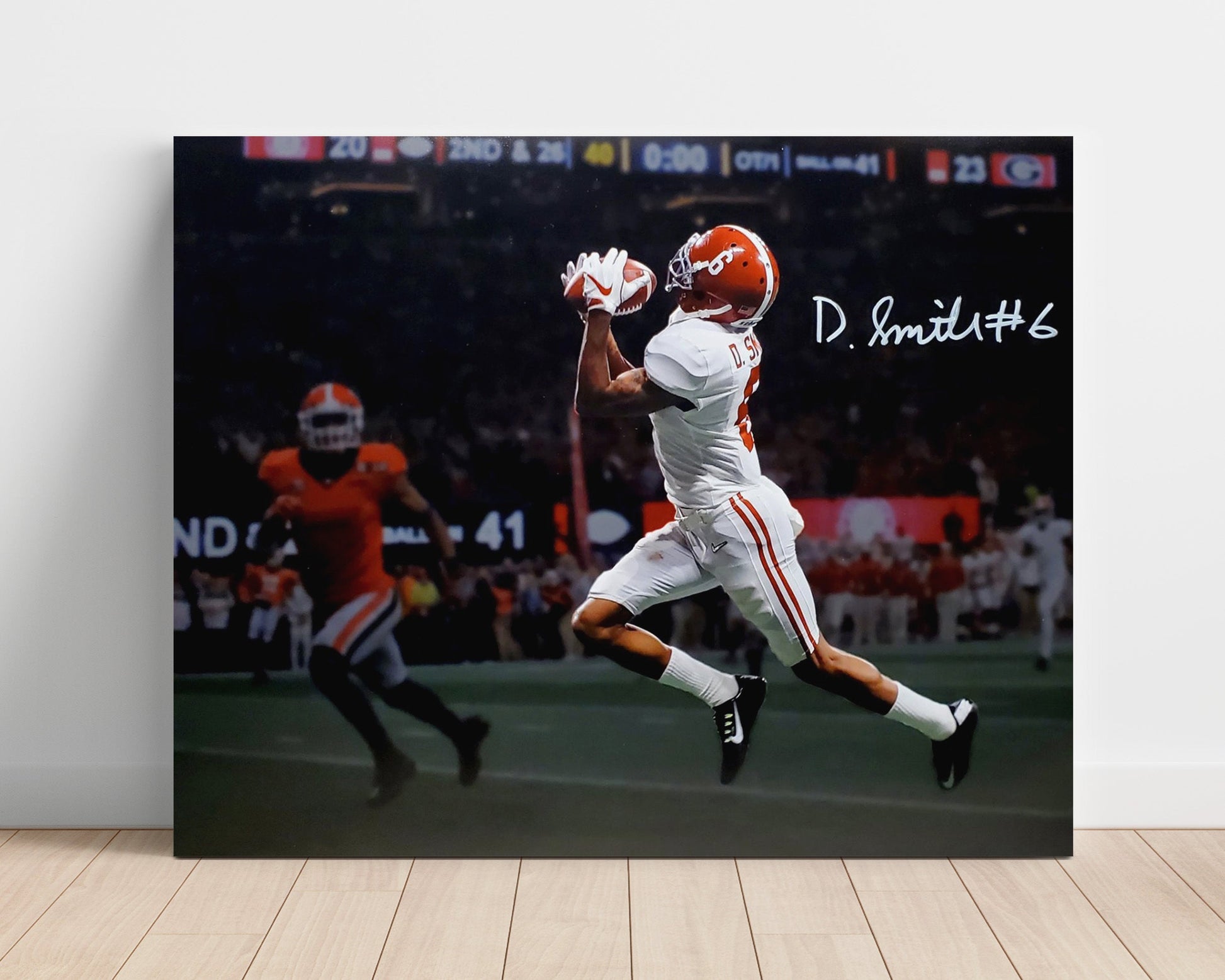 Alabama Autograph Print - DeVonta Smith - Championship Hands College FSPrints Poster 16x20