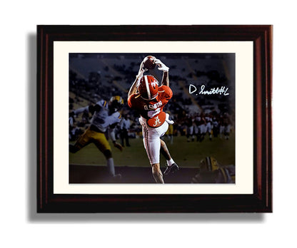 Alabama Autograph Print - DeVonta Smith Heisman Catch - Slim Reaper in Flight