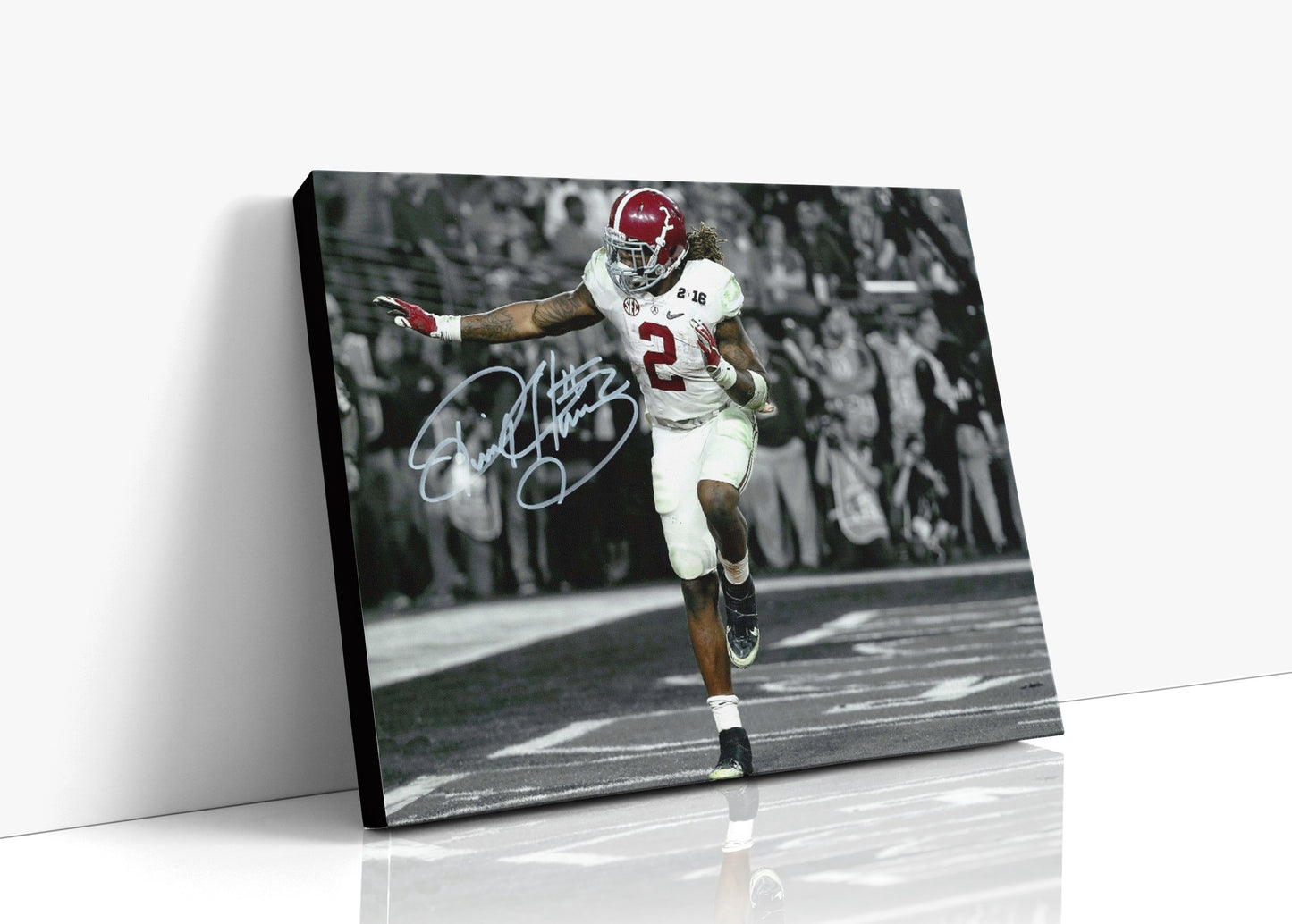 Alabama Autograph Canvas - Derrick Henry Heisman Pose - King Henry Rules