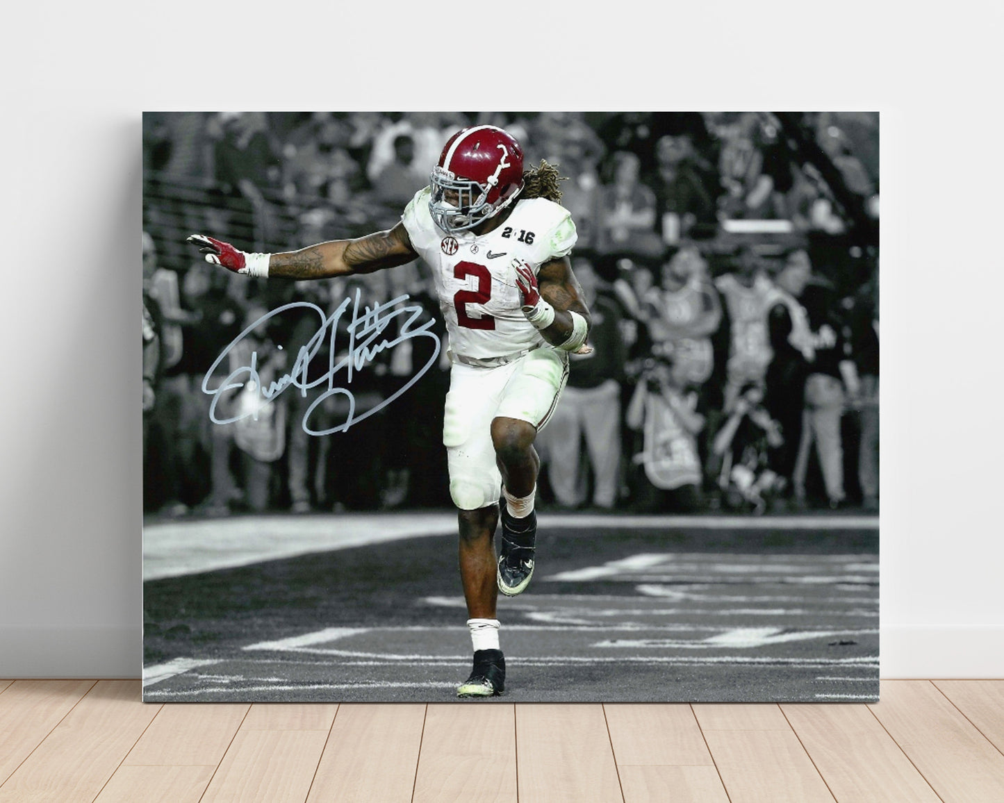 Alabama Autograph Print - Derrick Henry Heisman Pose - King Henry Rules