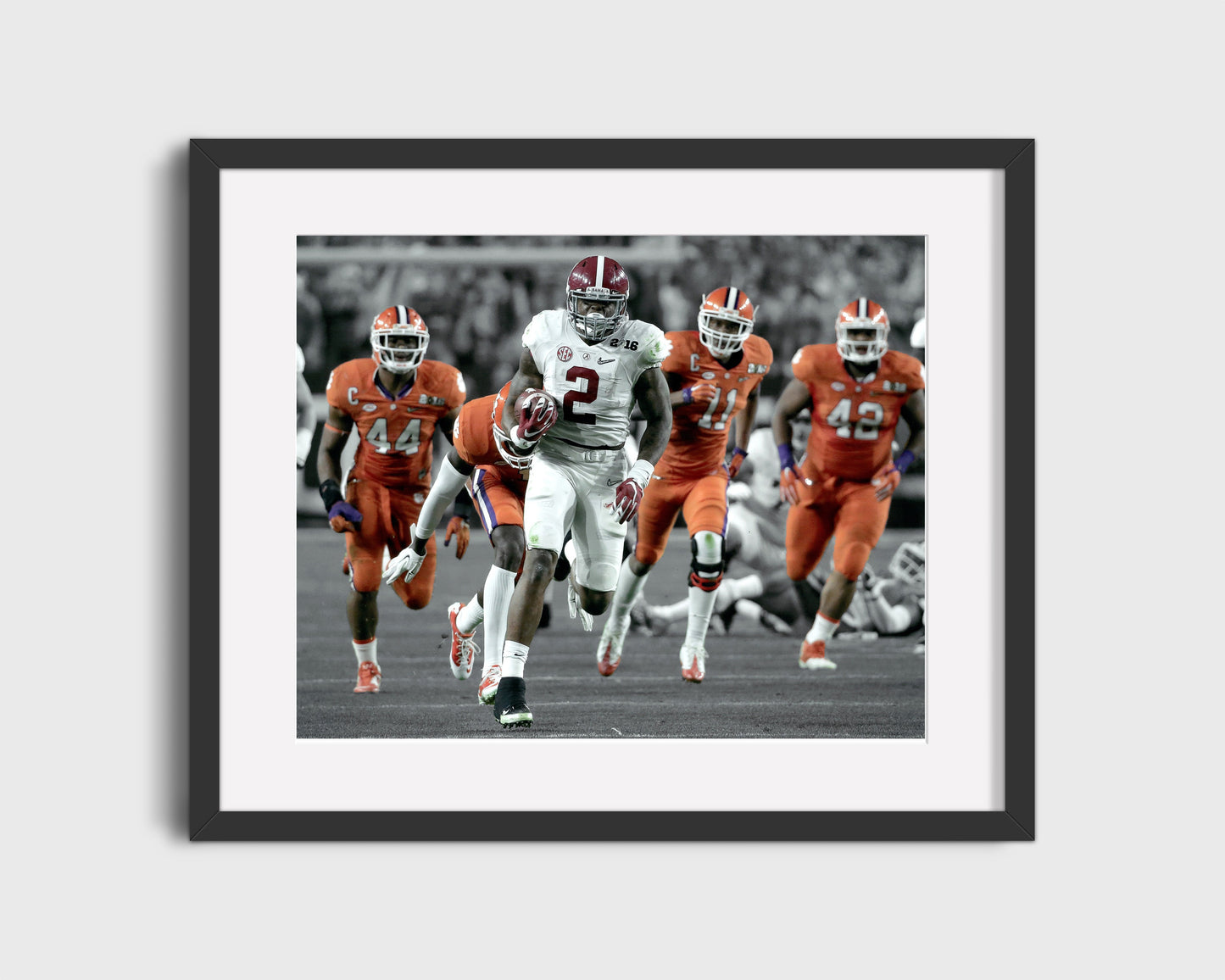 Alabama Autograph Print - Derrick Henry Run vs Clemson - Beast Mode Tide