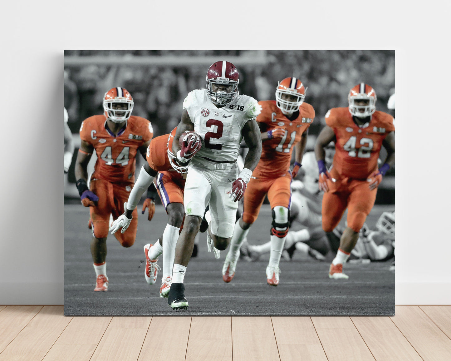 Alabama Autograph Print - Derrick Henry Run vs Clemson - Beast Mode Tide