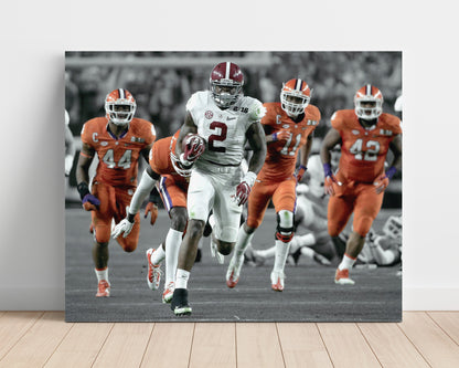 Alabama Autograph Print - Derrick Henry Run vs Clemson - Beast Mode Tide