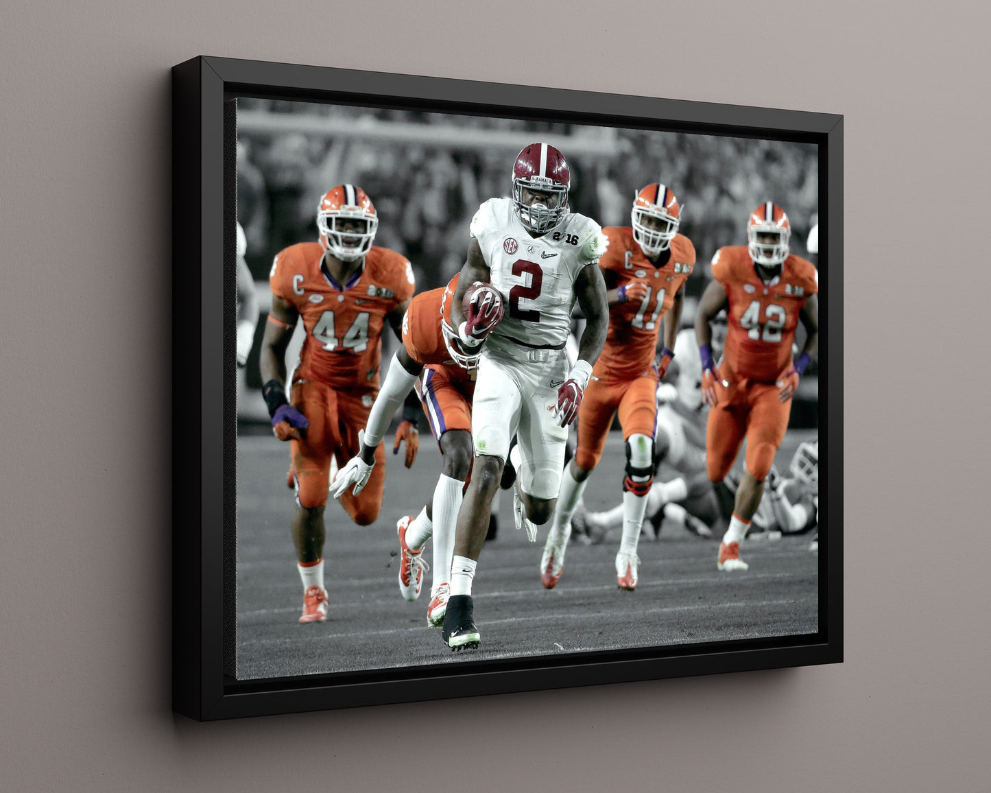 Alabama Autograph Print - Derrick Henry Run vs Clemson - Beast Mode Tide
