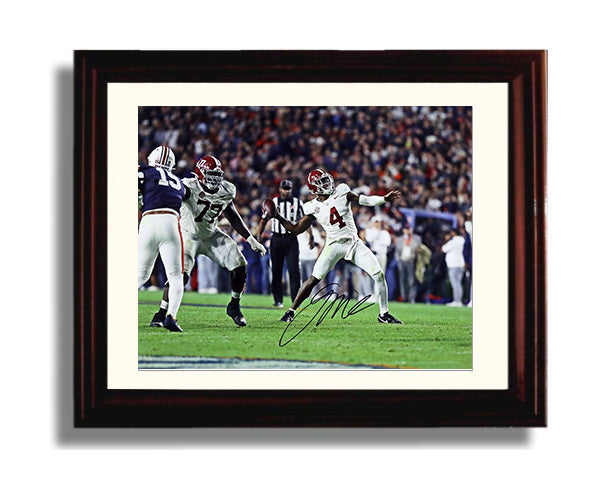 Alabama Autograph Print - Jalen Milroe 4th & 31 - Gravedigger Magic