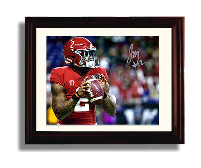 Alabama Autograph Print - Jalen Milroe In The Pocket - Tide Precision