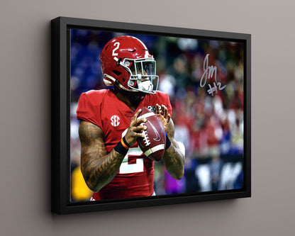 Alabama Autograph Print - Jalen Milroe In The Pocket - Tide Precision