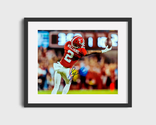 Alabama Autograph Print - Jameson Williams - One-Hand Wonder College FSPrints Gallery Frame 16x20
