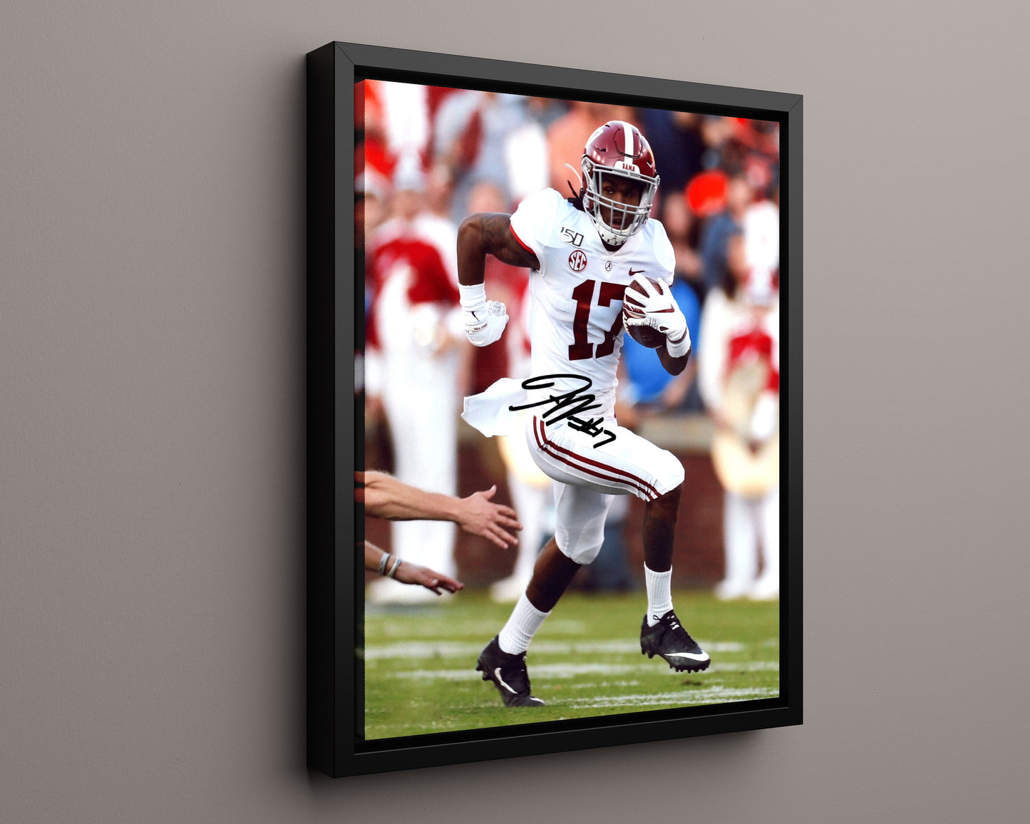 Alabama Autograph Print - Jaylen Waddle - Speeding Tide