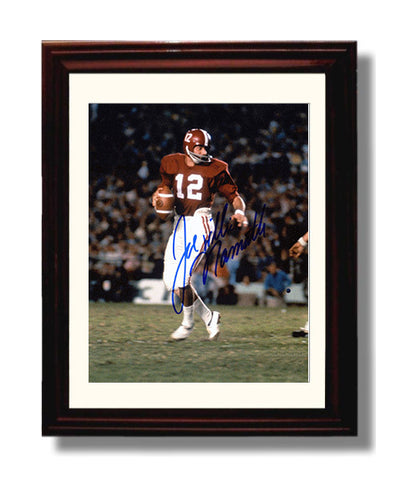 Alabama Autograph Print - Joe Namath & Bear Bryant Sideline - Broadway Joe Meets The Bear