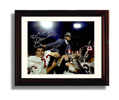 Alabama Autograph Print - John Hannah & Coach Bryant Celebration - Roll Tide Glory