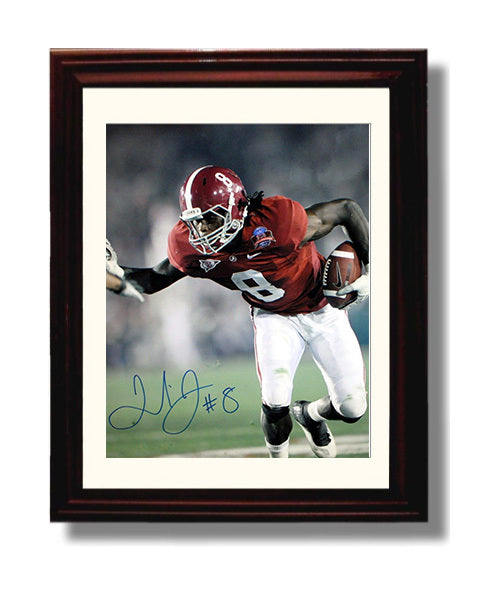 Alabama Autograph Print - Julio Jones Power Run - Crimson Crusher