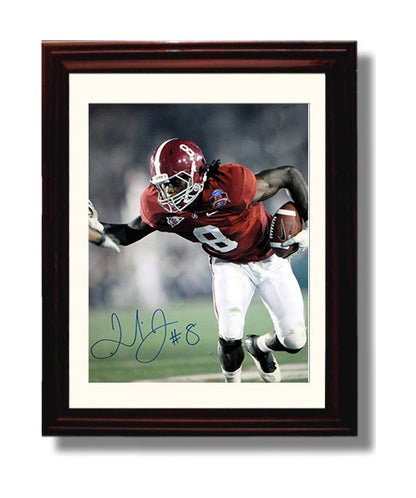 Alabama Autograph Print - Julio Jones Power Run - Crimson Crusher