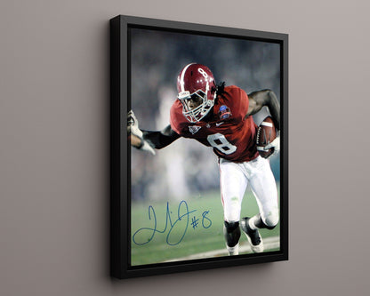 Alabama Autograph Print - Julio Jones Power Run - Crimson Crusher