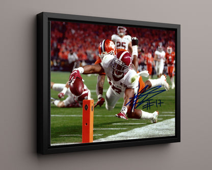 Alabama Autograph Print - Kenyan Drake Dive for Title Number 16