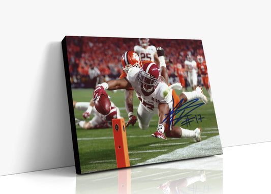 Alabama Autograph Canvas - Kenyan Drake Dive for Number 16 - Sixteen secured