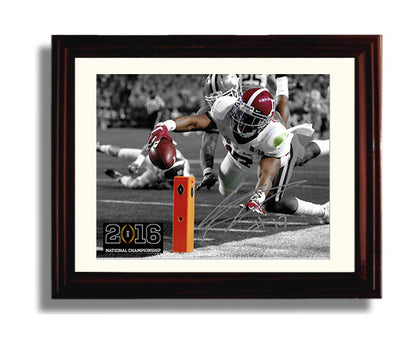 Alabama Autograph Print - Kenyan Drake Dive for Number 16 Spotlight - Reach of glory