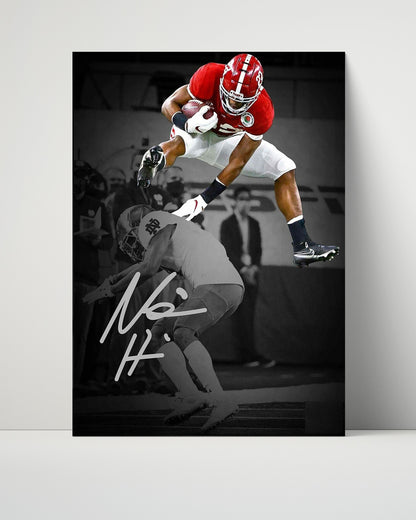 Alabama Autograph Print - Najee Harris Leap - Air Tide