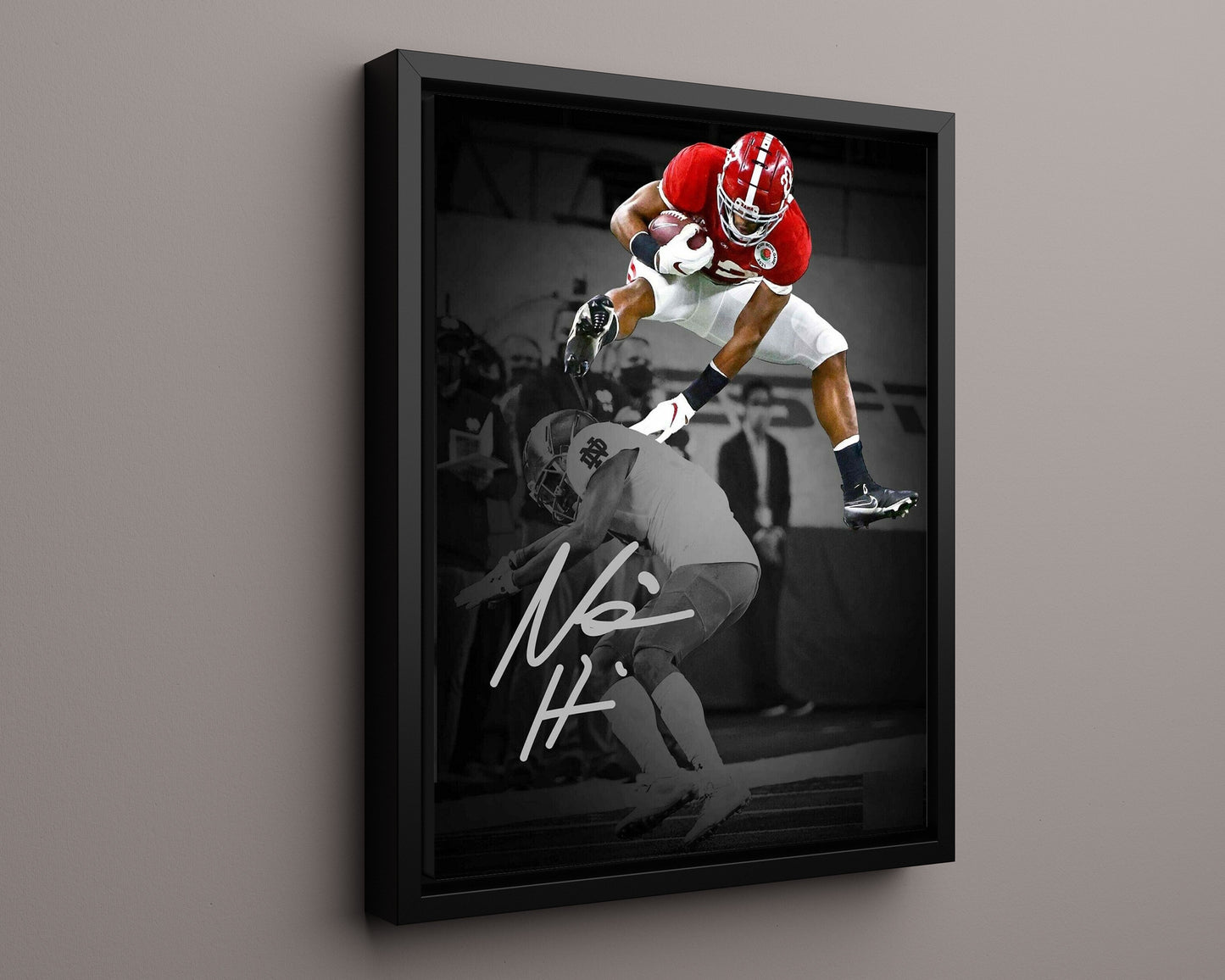 Alabama Autograph Print - Najee Harris Leap - Air Tide