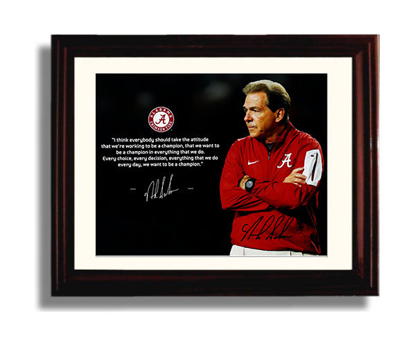 Alabama Autograph Print - Nick Saban 2009 Champs - Crystal Ball