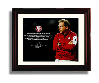 Alabama Autograph Print - Nick Saban 2009 Champs - Crystal Ball